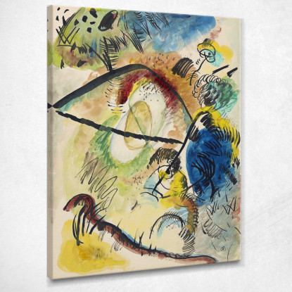 Acquerello Ix Con Linee Nere Wassily Kandinsky wk251 quadro stampato su tela