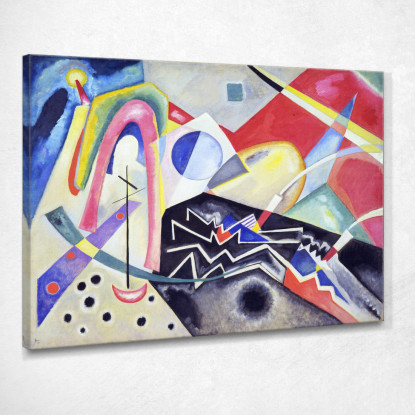 Zig Zag Bianchi 1922 Wassily Kandinsky wk255 quadro stampato su tela