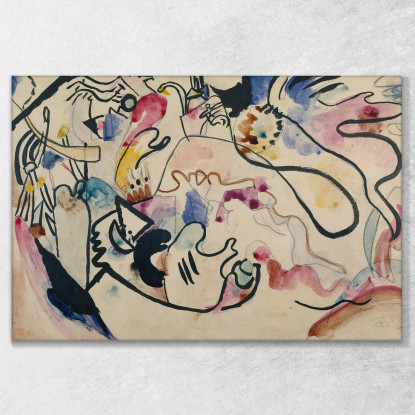 Acquerello N. 8 Il Giorno Del Giudizio Wassily Kandinsky wk261 quadro stampato su tela