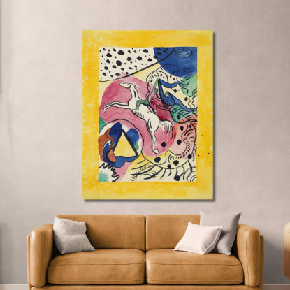 Design Per La Copertina Dell'Almanacco The Blue Rider 2 Wassily Kandinsky wk263 quadro stampato su tela