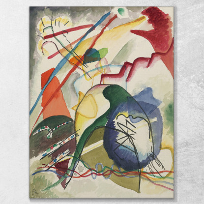 Bozza Per Immagine Con Bordo Bianco I Wassily Kandinsky wk276 quadro stampato su tela