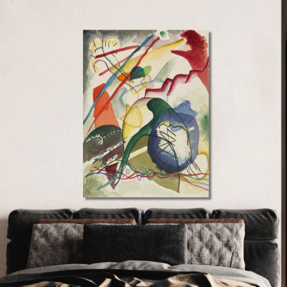 Bozza Per Immagine Con Bordo Bianco I Wassily Kandinsky wk276 quadro stampato su tela