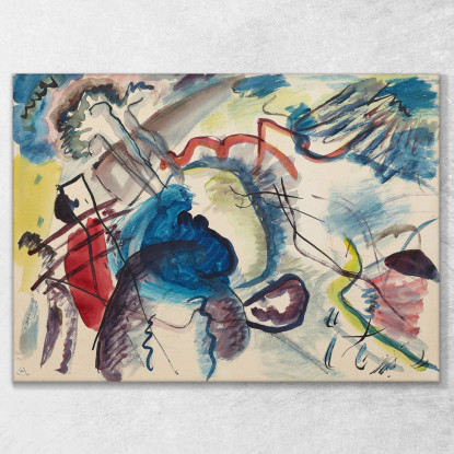 Bozza Per Immagine Con Bordo Bianco Wassily Kandinsky wk277 quadro stampato su tela