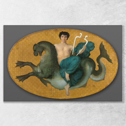 Arione Su Un Cavalluccio Marino William Bouguereau wbg12 quadro stampato su tela