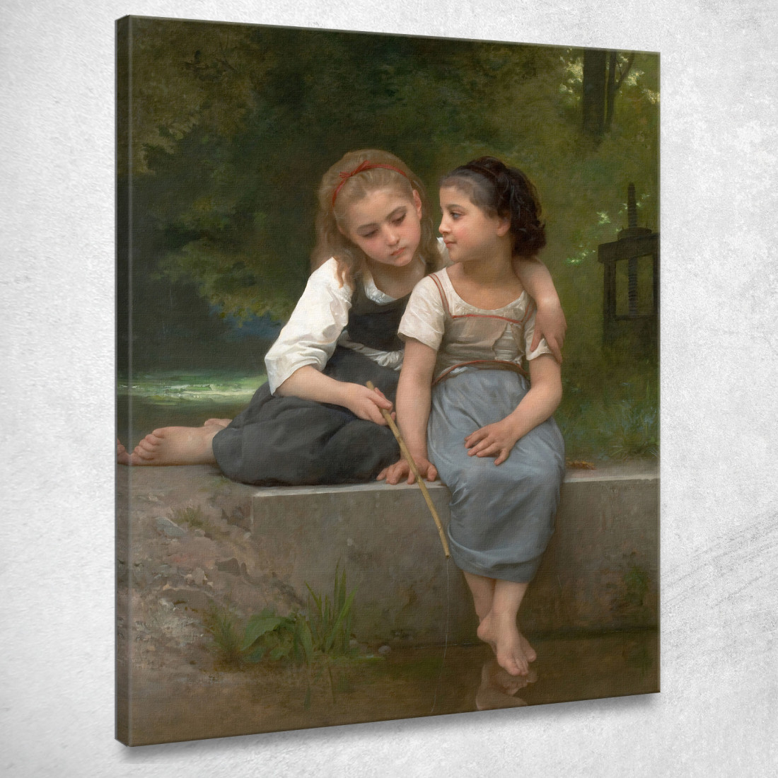 Pesca Alle Rane William Bouguereau wbg39 quadro stampato su tela