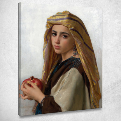 Ragazza Con Un Melograno William Bouguereau wbg44 quadro stampato su tela