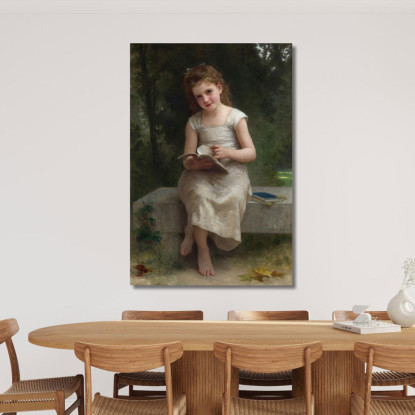 La Luce Di Lettura William Bouguereau wbg66 quadro stampato su tela