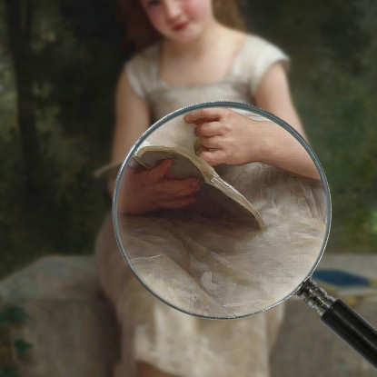 La Luce Di Lettura William Bouguereau wbg66 quadro stampato su tela
