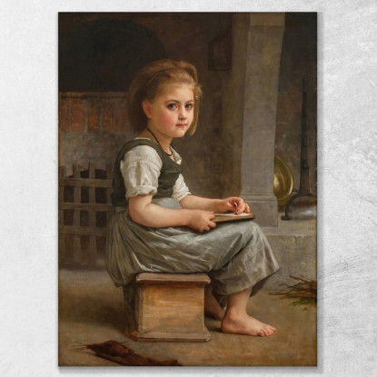 La Piccola Scolaretta William Bouguereau wbg70 quadro stampato su tela