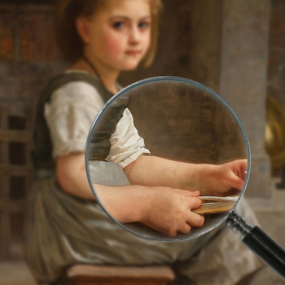La Piccola Scolaretta William Bouguereau wbg70 quadro stampato su tela