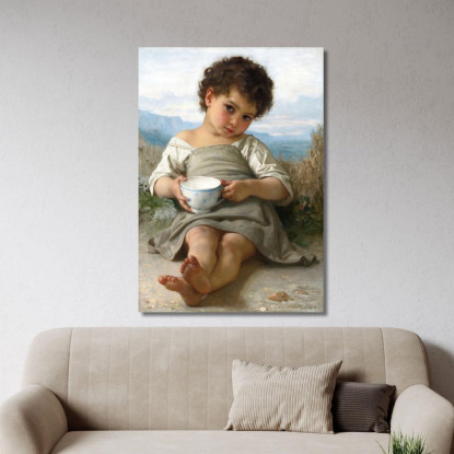 La Tazza Di Latte William Bouguereau wbg74 quadro stampato su tela