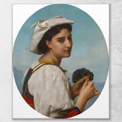 Il Mazzo Di Viole 2 William Bouguereau wbg76 quadro stampato su tela