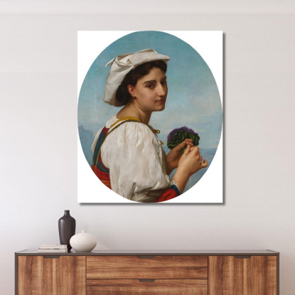 Il Mazzo Di Viole 2 William Bouguereau wbg76 quadro stampato su tela