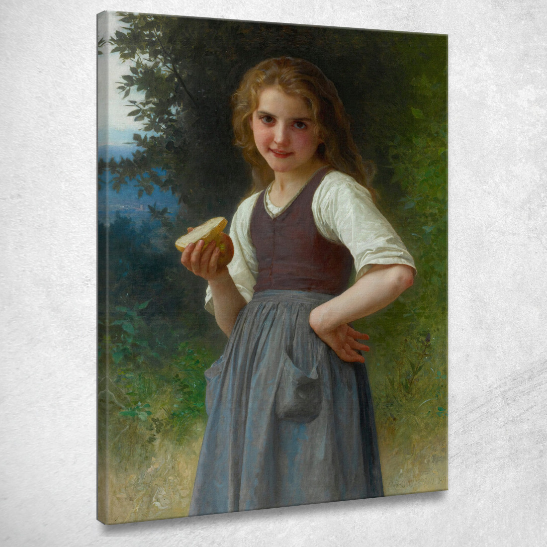 Lo Spuntino Del Campo William Bouguereau wbg81 quadro stampato su tela