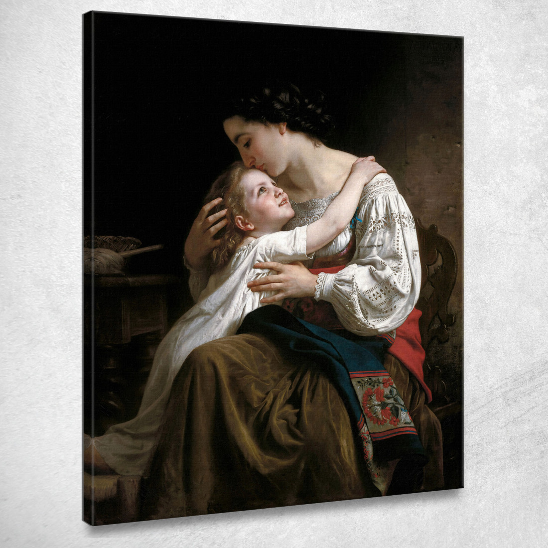 Alzarsi William Bouguereau wbg84 quadro stampato su tela