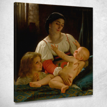 Risveglio William Bouguereau wbg89 quadro stampato su tela