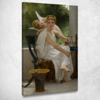 Lavoro Interrotto William Bouguereau wbg92 quadro stampato su tela