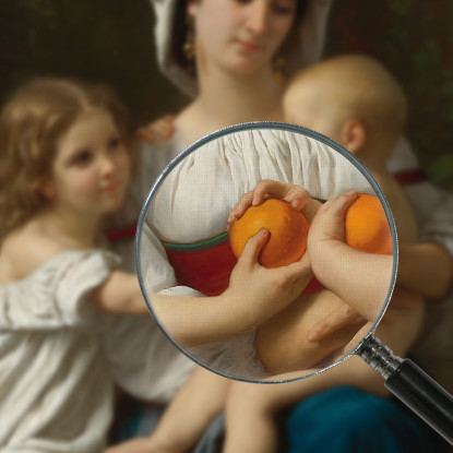 Arance William Bouguereau wbg98 quadro stampato su tela