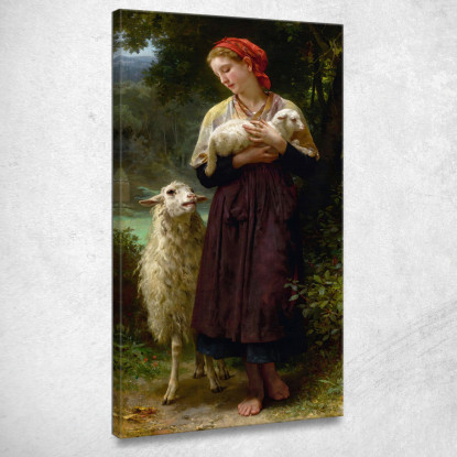 L'Agnello Appena Nato William Bouguereau wbg103 quadro stampato su tela