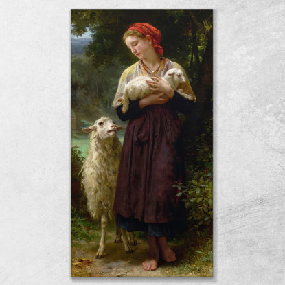 L'Agnello Appena Nato William Bouguereau wbg103 quadro stampato su tela