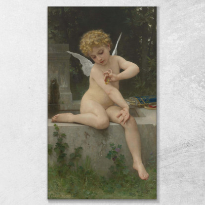 Amore Per La Farfalla William Bouguereau wbg104 quadro stampato su tela