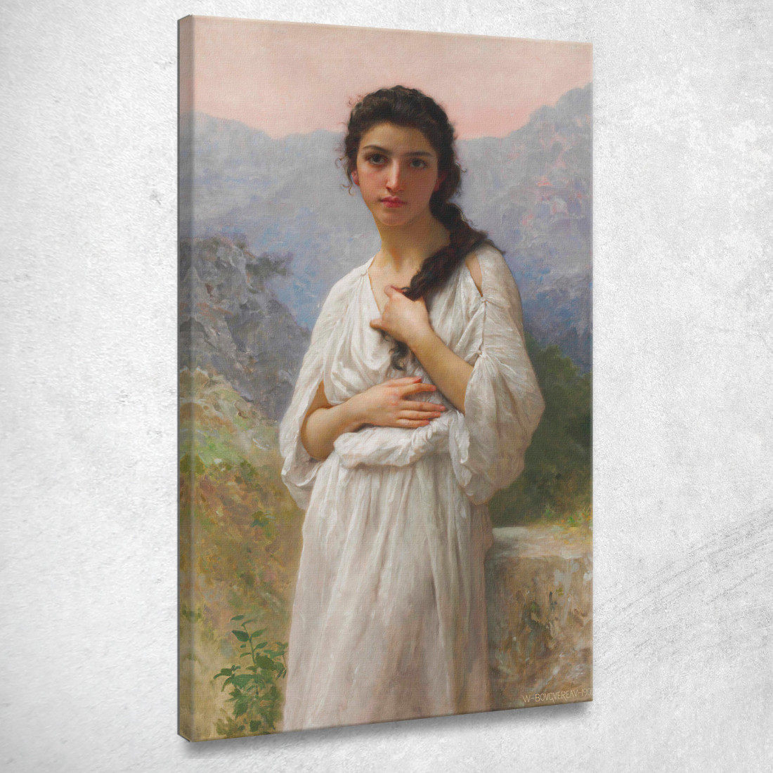 L'Attesa William Bouguereau wbg108 quadro stampato su tela