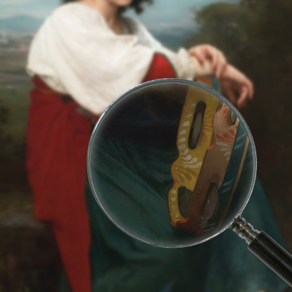 L'Italiano Al Tambour De Basque William Bouguereau wbg111 quadro stampato su tela