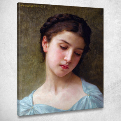 Ritratto Di Giovane Ragazza William Bouguereau wbg131 quadro stampato su tela