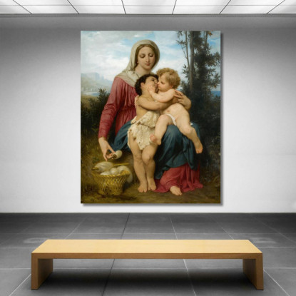 La Sacra Famiglia William Bouguereau wbg144 quadro stampato su tela