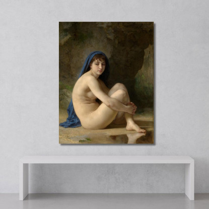 Nudo Seduto William Bouguereau wbg145 quadro stampato su tela