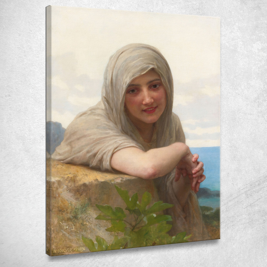 Souvenir William Bouguereau wbg149 quadro stampato su tela