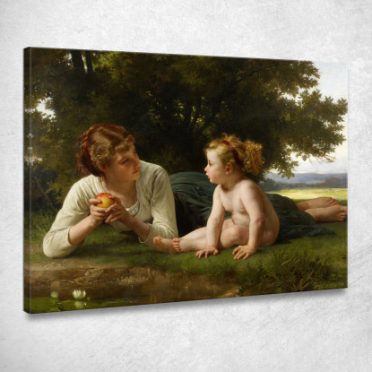 Tentazione William Bouguereau wbg150 quadro stampato su tela