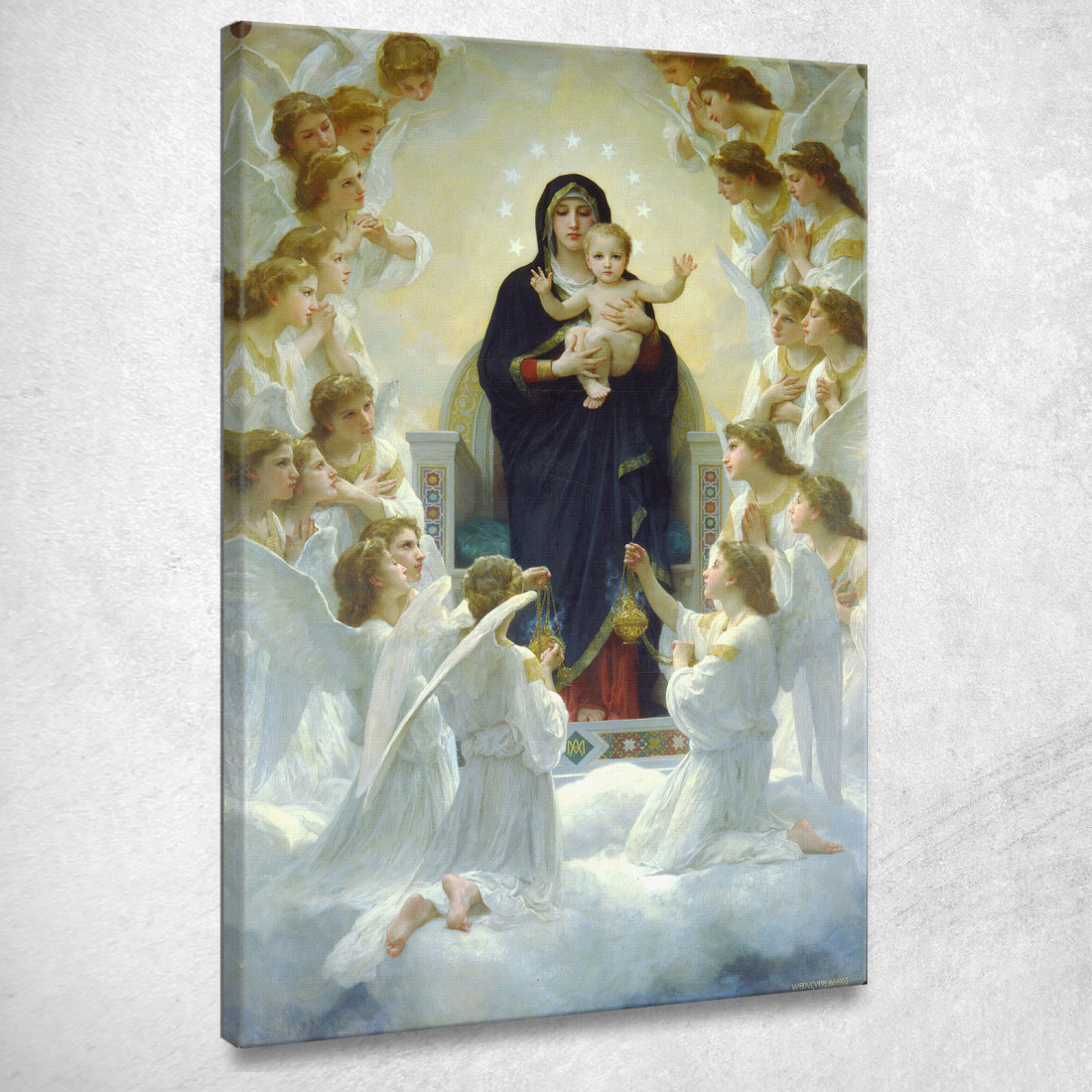 La Vergine Con Gli Angeli William Bouguereau wbg171 quadro stampato su tela