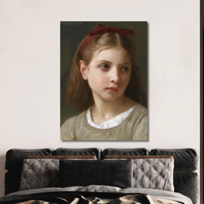 Una Piccola Ragazza William Bouguereau wbg176 quadro stampato su tela