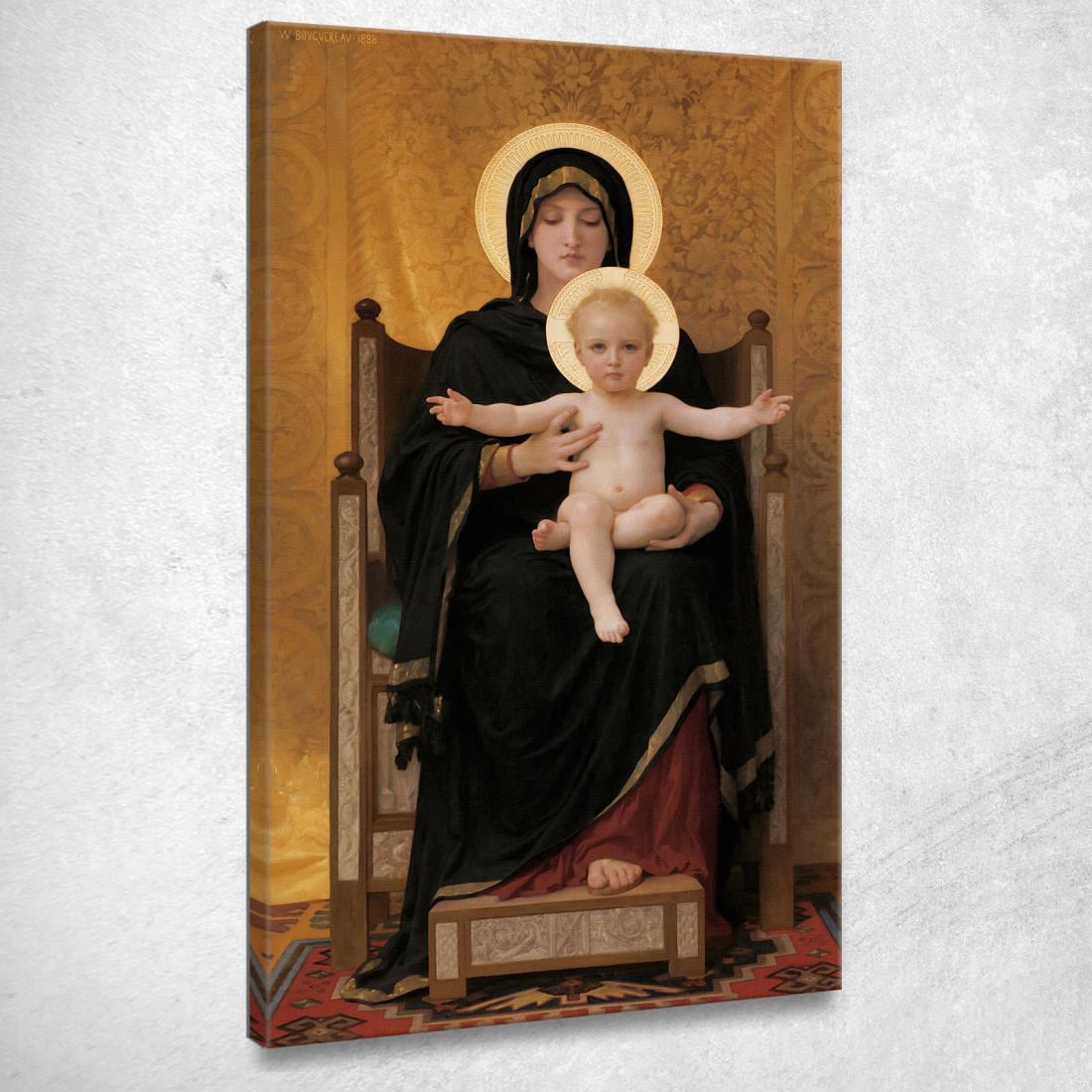 Vergine E Bambino William Bouguereau wbg177 quadro stampato su tela