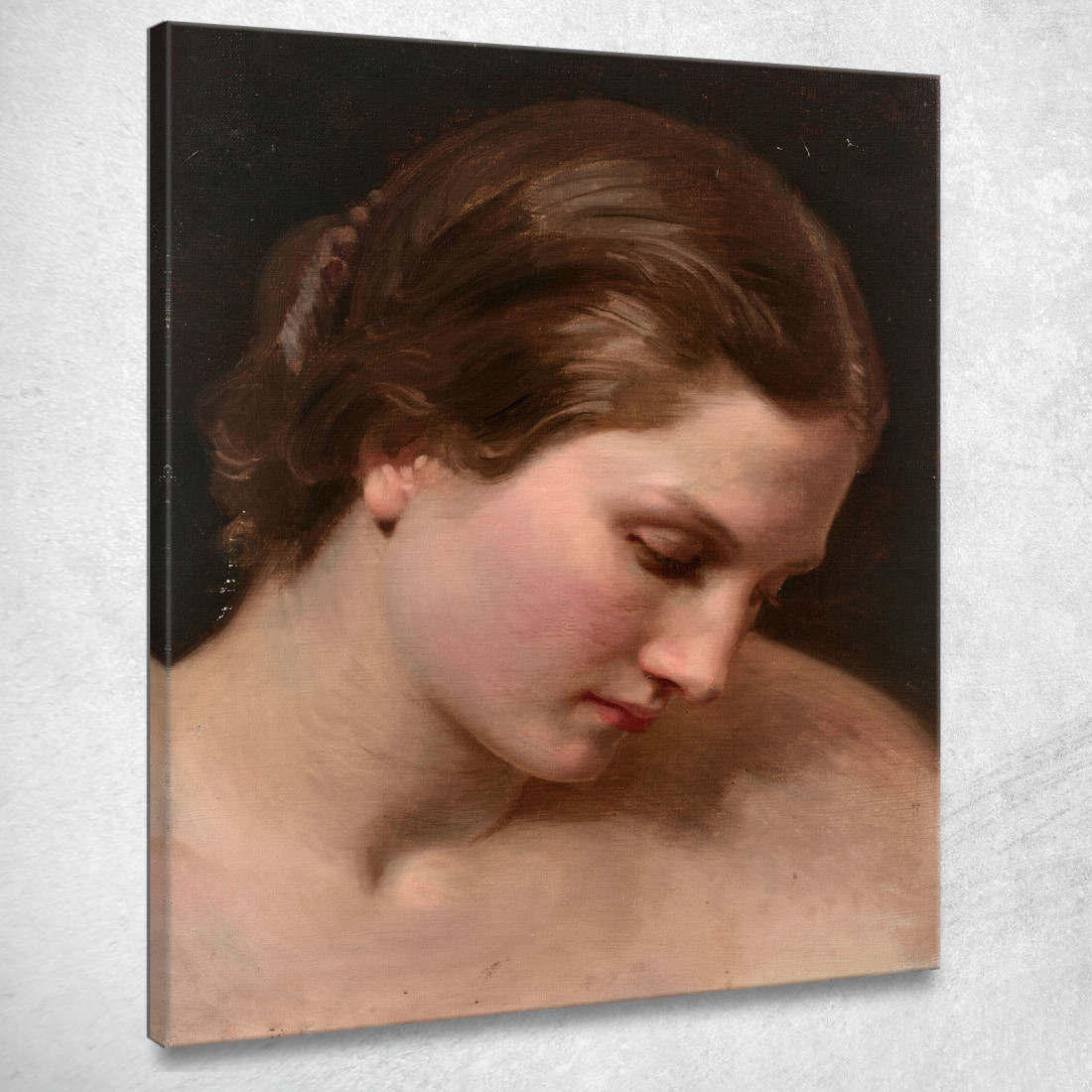 Volto Di Donna Di Profilo William Bouguereau wbg179 quadro stampato su tela