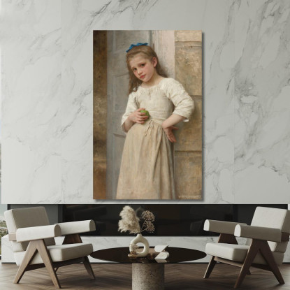Yvonne Sulla Soglia William Bouguereau wbg183 quadro stampato su tela