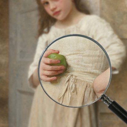 Yvonne Sulla Soglia William Bouguereau wbg183 quadro stampato su tela