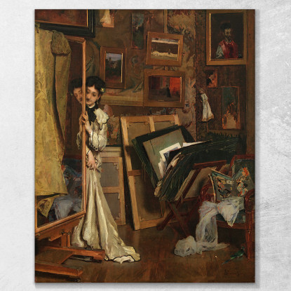 El Psyché Mi Estudio Alfred Stevens cuadro en lienzo