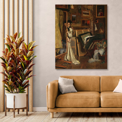The Psyché My Studio Alfred Stevens canvas print