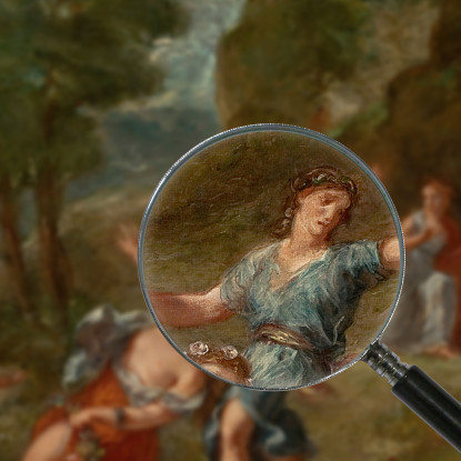 La Primavera Eurídice Mordida Por Una Serpiente Mientras Recogía Flores La Muerte De Eurídice Eugène Delacroix cuadro en lienzo