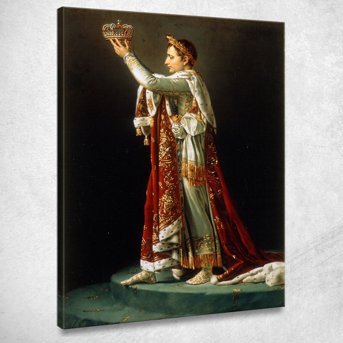 Porträt Von Napoleon Aus Davids Krönung Des Kaisers Und Der Kaiserin Jacques Louis David drucken auf leinwand