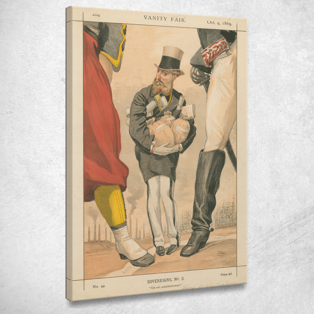 Fiera Della Vanità Royalty Un Roi Constitutionnel Leopoldo Ii Re Dei Belgi 9 Ottobre 1869 James Tissot quadro stampato su tela