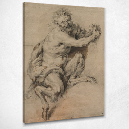 Un Fauno Che Afferra Un Grappolo D'Uva Peter Paul Rubens ppr4 quadro stampato su tela