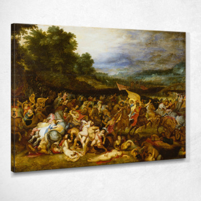 Battaglia Delle Amazzoni Peter Paul Rubens ppr24 quadro stampato su tela