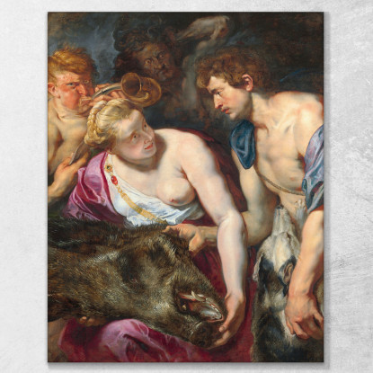 Atalanta E Meleagro Peter Paul Rubens ppr28 quadro stampato su tela