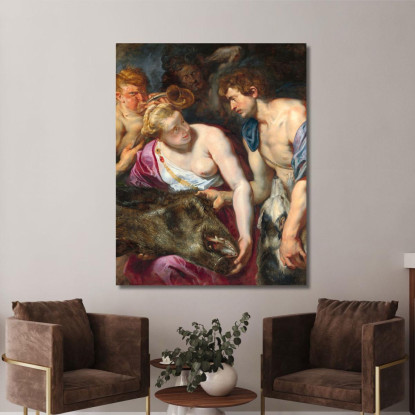 Atalanta E Meleagro Peter Paul Rubens ppr28 quadro stampato su tela