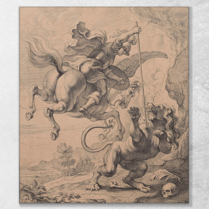 Bellerofonte Uccide La Chimera Peter Paul Rubens ppr29 quadro stampato su tela