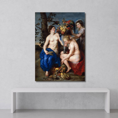 Cerere Con Due Ninfe Peter Paul Rubens ppr37 quadro stampato su tela