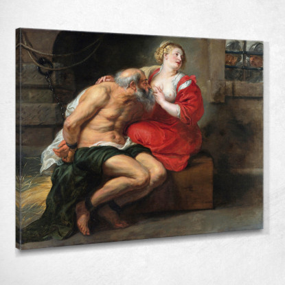 Cimone E Pero Carità Romana Peter Paul Rubens ppr45 quadro stampato su tela